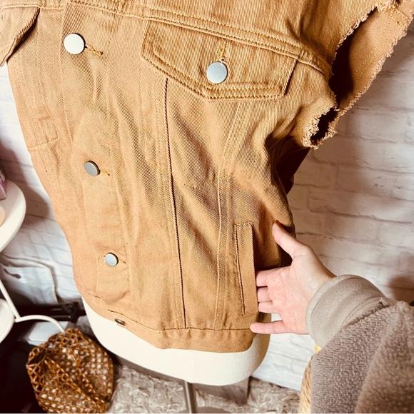 Caramel Denim Vest - Picture 4 of 12